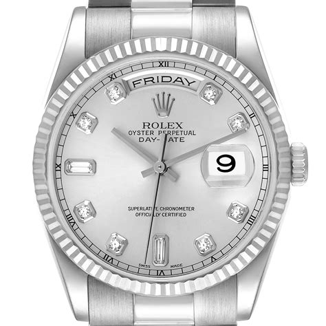 rolex day date president white gold price